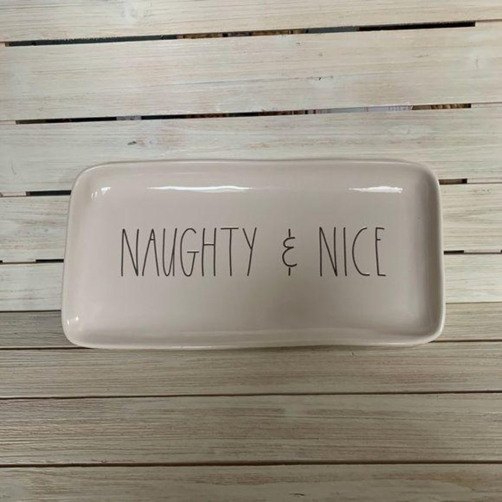RAE DUNN Christmas Naughty & Nice Platter